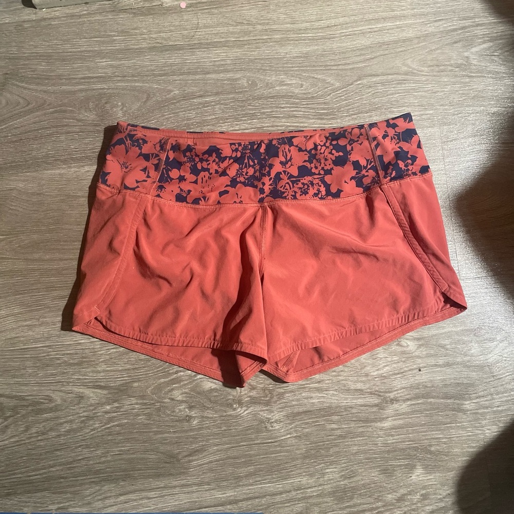 Lululemon Athletica Athletic Shorts Orange Blue Performance